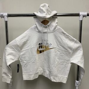 Nike White and Gold Hoodie XL